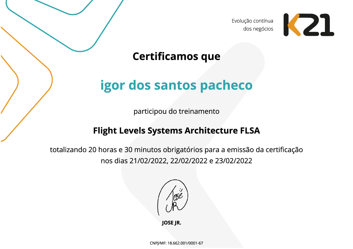 Certificado K21